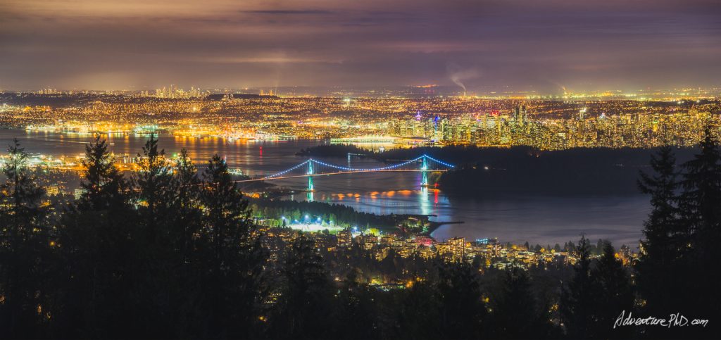 Vancouver city at night
