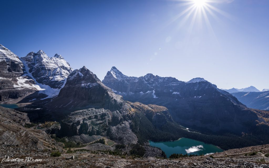Lake O'Hara viewed from the Wiwaxy gap, Alpine circuit trail