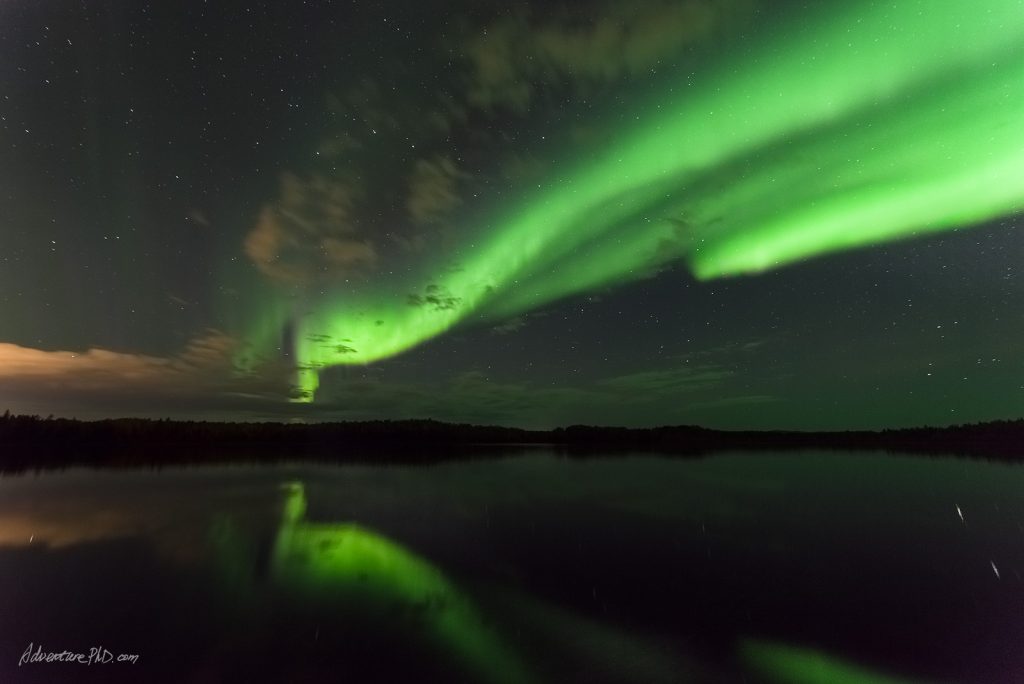 Aurora over Chena Lake, Alaska Photography