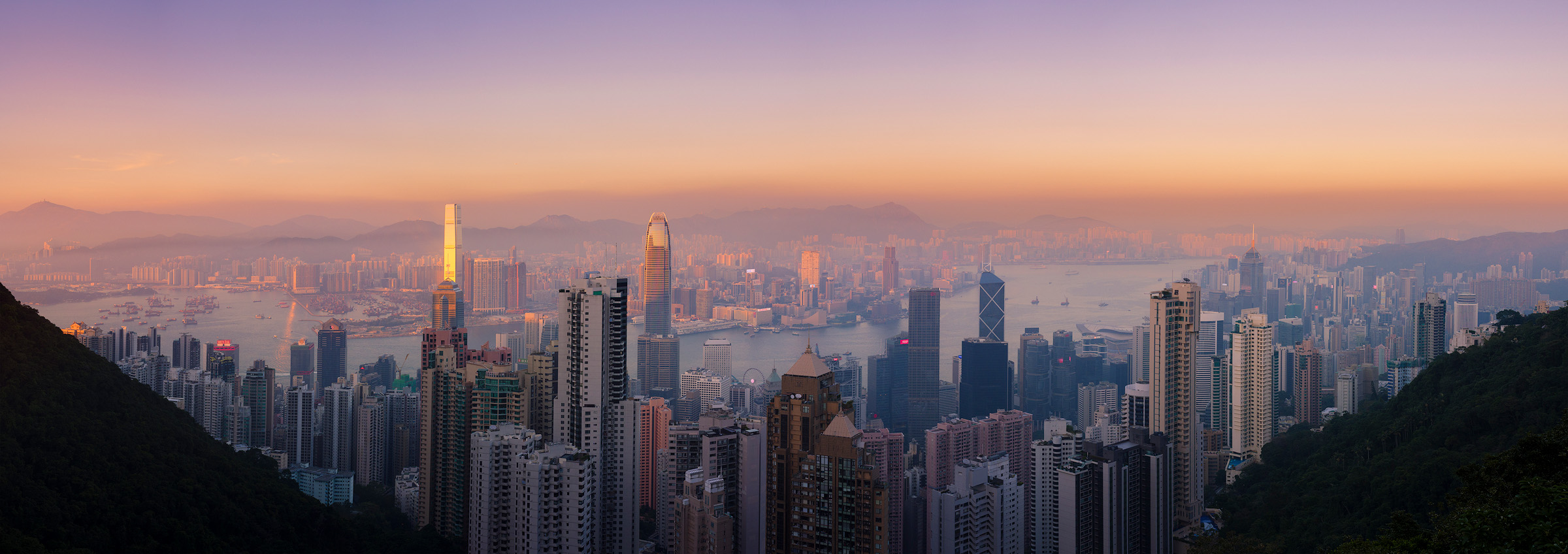 Hong Kong Central skyline from the Victoria Peak
