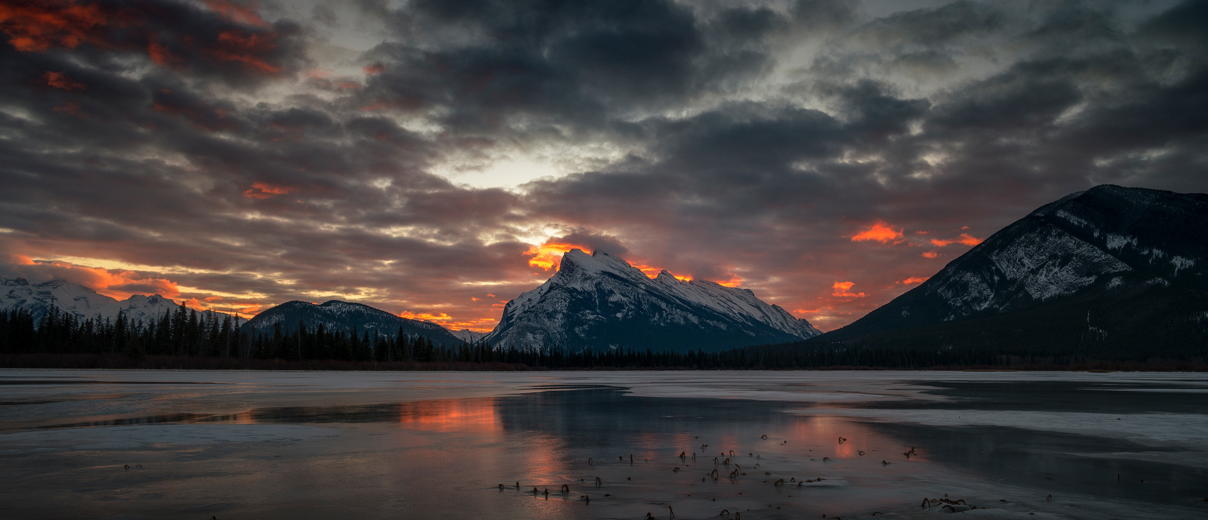 Vermilion Lakes sunrise, Banff National Park