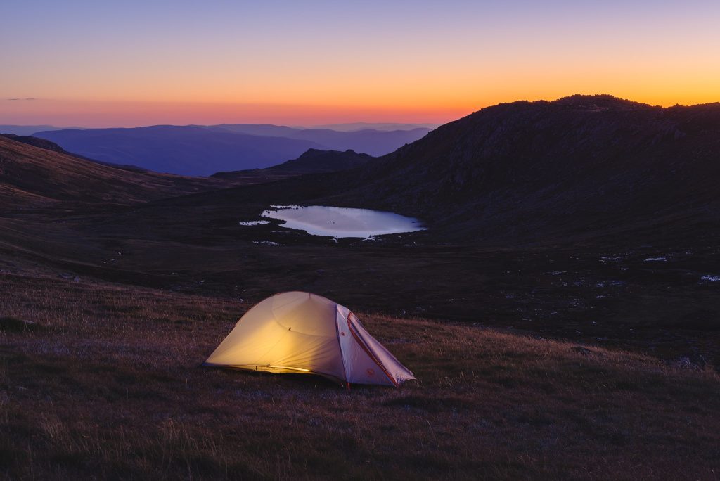 Camping near the Mount Kosciuszko summit