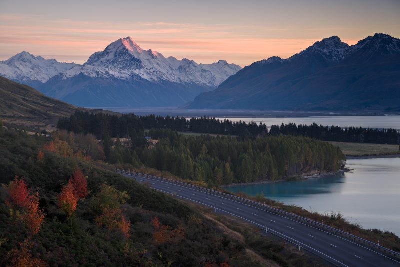 Mount. Cook on a clear autumn morning
