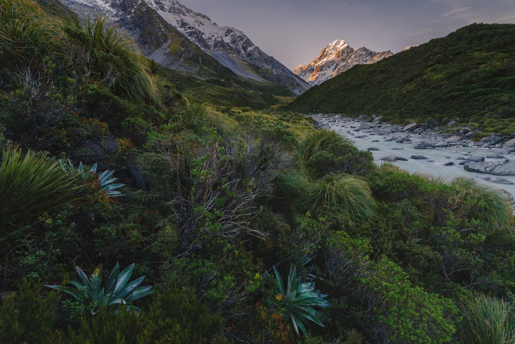 Mount. Cook viewed from the Hooker Valley