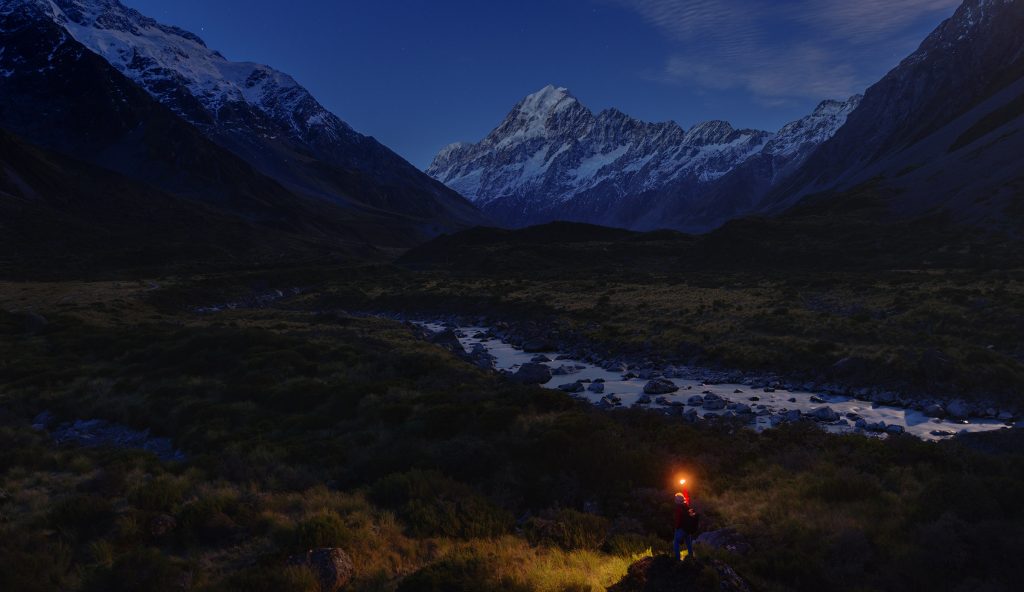 Mount. Cook under moonlight