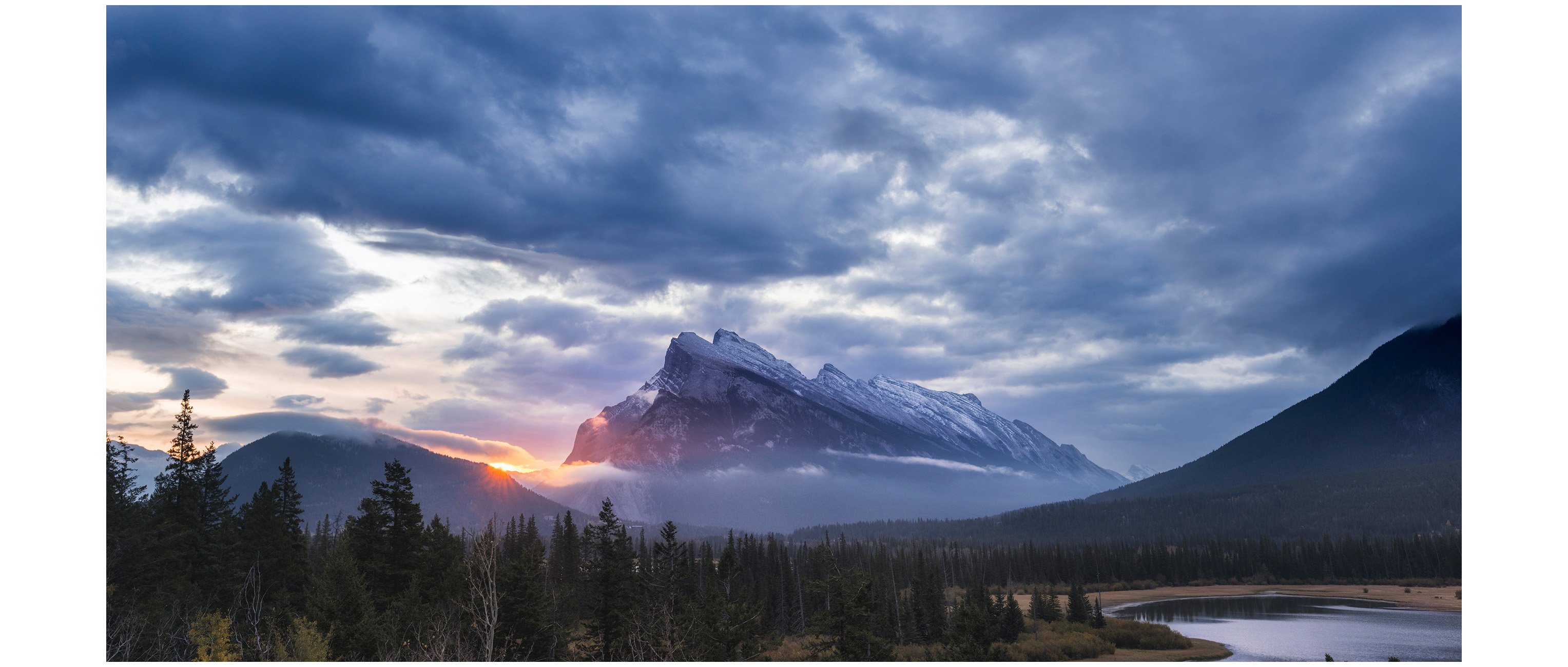 Vermilion Lakes morning sunburst